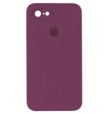 Чохол Silicone Case Квадратні Борти Full Camera iPhone 7 Plus maroon PLS-00-00105882