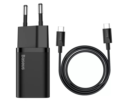 Зарядний пристрій Baseus Super SI 25W 3A 1USB-C з кабелем Type-C black PLS-00-00101038