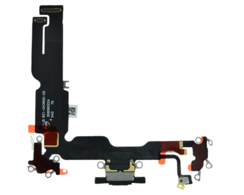 Шлейф iPhone 15 Plus з роз'ємом зарядки black (Original China) PLS-00-00112854