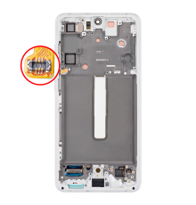 Дисплей Samsung G990 Galaxy S21 FE 5G з сенсором та рамкою white (Original) PLS-00-00086261