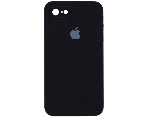 Чохол Silicone Case Квадратні Борти Full Camera iPhone 7 black PLS-00-00097542