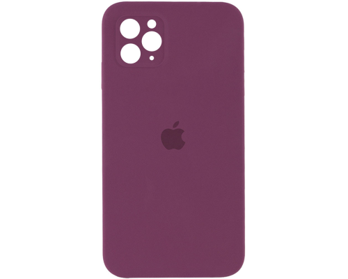 Чохол Silicone Case Квадратні Борти Full Camera iPhone 11 Pro Max maroon PLS-00-00097862