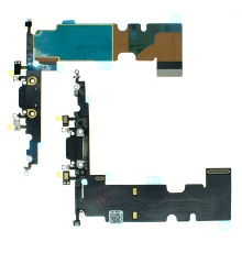 Шлейф iPhone 8 Plus з роз'ємом зарядки black (Original Used) PLS-00-00033886