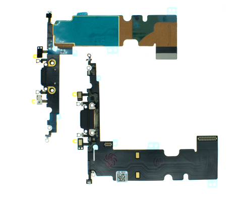 Шлейф iPhone 8 Plus з роз'ємом зарядки black (Original Used) PLS-00-00033886