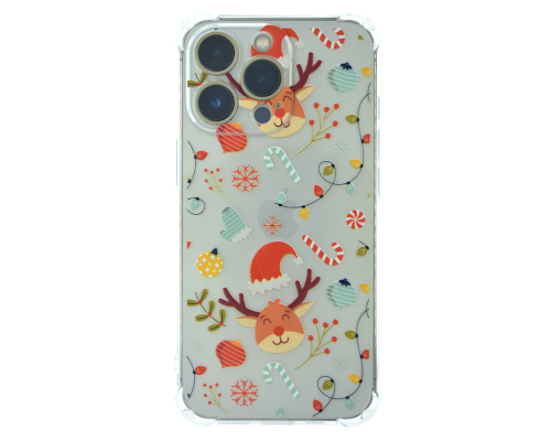Чохол новорічний (різдвяний) WAVE Christmas Holiday iPhone 14 Pro christmas deer PLS-00-00101331