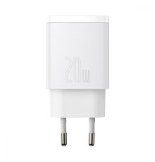 Зарядний пристрій Baseus Compact 20W 3A 1USB-A+1USB-C white PLS-00-00079875