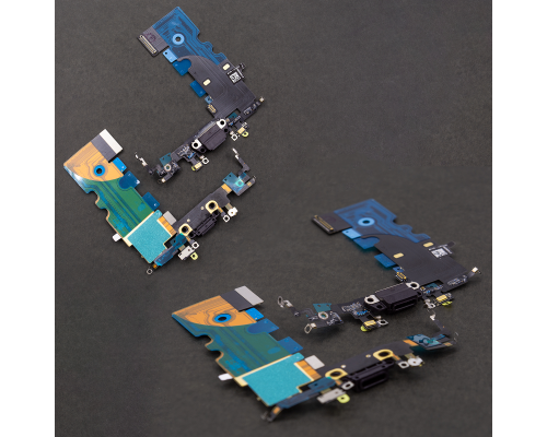 Шлейф iPhone 8 з роз'ємом зарядки black PLS-00-00017874