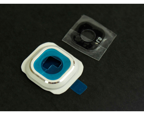 Скло камери Samsung G920 Galaxy S6 з рамкою white PLS-00-00015345