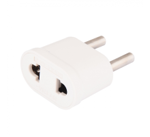 Мережевий перехідник US на євро розетку EU white PLS-00-00059743