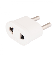 Мережевий перехідник US на євро розетку EU white PLS-00-00059743