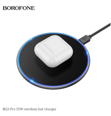 Бездротовий зарядний пристрій Borofone BQ3 Pro 15W black PLS-00-00087420