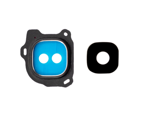 Скло камери Samsung J600 Galaxy J6 2018 з рамкою black PLS-00-00042328