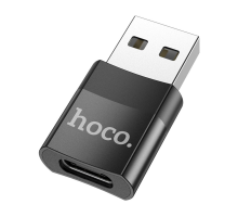Перехідник Hoco UA17 Type-C to USB black PLS-00-00101566
