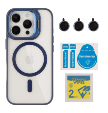 Чохол TPU+PC+Metal Stand Case with MagSafe and Camera Lenses для iPhone 16 Pro Max М'ята упаковка Dark Blue ma66995_167127