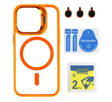 Чохол TPU+PC+Metal Stand Case with MagSafe and Camera Lenses для iPhone 14 Pro М'ята упаковка Orange ma80715_205039 2020000505716