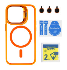 Чохол TPU+PC+Metal Stand Case with MagSafe and Camera Lenses для iPhone 14 Pro М'ята упаковка Orange ma80715_205039