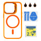 Чохол TPU+PC+Metal Stand Case with MagSafe and Camera Lenses для iPhone 14 Pro М'ята упаковка Orange ma80715_205039 2020000505716