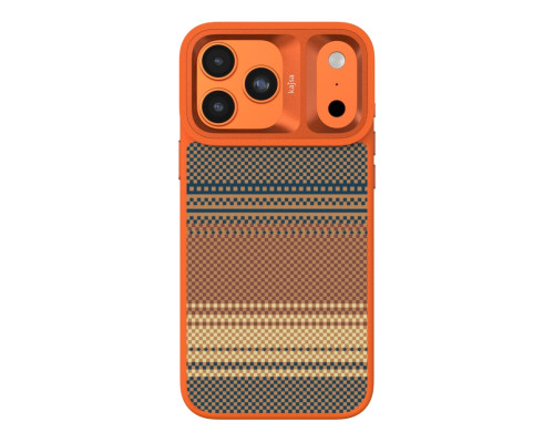 Чохол Kajsa Resort Collection Gradient Stripe with MagSafe для iPhone 17 Pro Max Orange Plus B-Ring ma95866_249659 2020000507390