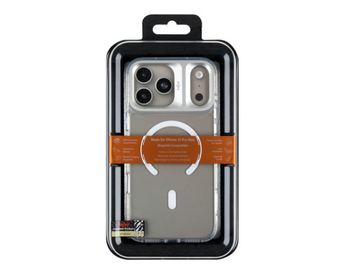Чохол Kajsa Trans-Shield with MagSafe для iPhone 17 Pro Max Silver B-Ring ma129237_333626 2020000509172