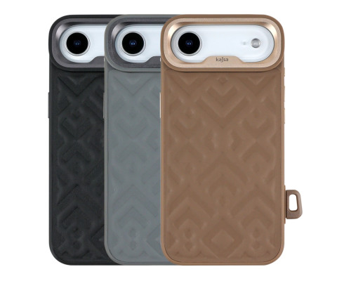 Чохол Kajsa Briquette Collection Rhombus with MagSafe для iPhone 17 Air Grey O-Ring ma39046_3869662 2020000509417