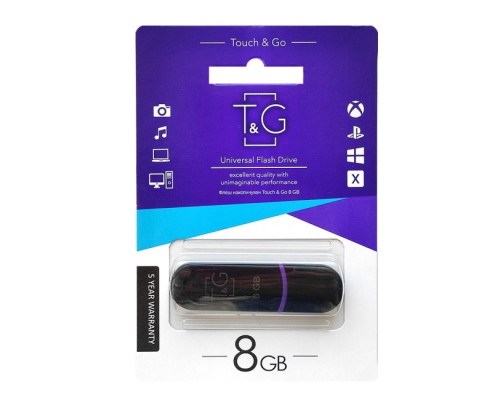 USB флеш-накопичувач T&G 8gb Jet 012 Чорний ma4176_75648