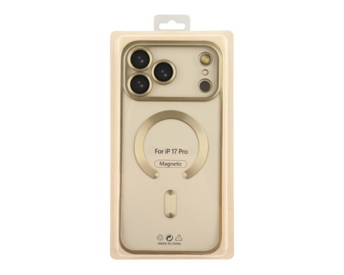 Чохол TPU Metallic Chrome Full Camera with Magsafe для iPhone 17 Pro Chrome Gold ma38677_3867904