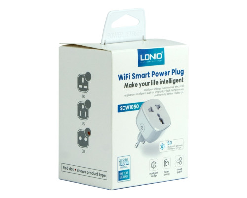 Смарт Розетка WiFI Smart Power Plug LDNIO SCW1050 М'ят.упак. Білий ma33849_3323336