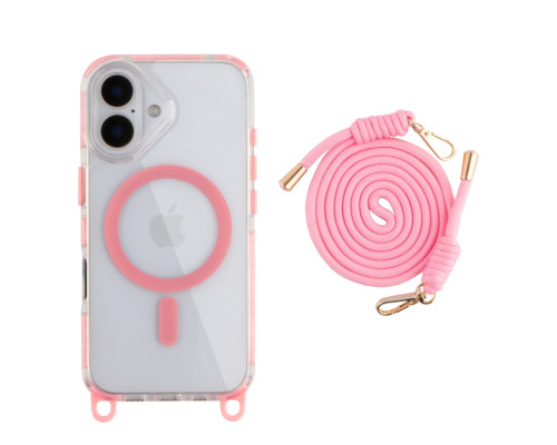 Чохол TPU+PC LanyardCase with MagSafe для iPhone 17 Pink ma39119_3869950 2020000499947
