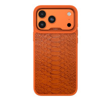 Чохол Kajsa Glamorous Collection Snake Pattern with MagSafe для iPhone 17 Pro Orange Plus O-Ring ma240161_634079 4894505256842