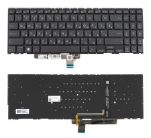 Клавіатура для ноутбука ASUS (UX564 series) rus, black, без фрейма, подсветка клавиш NBB-105325
