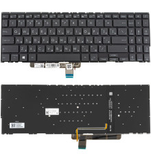 Клавіатура для ноутбука ASUS (UX564 series) rus, black, без фрейма, подсветка клавиш NBB-105325