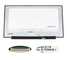 Матриця 17.3 B173ZAN06.1 (3840*2160, 40pin(eDP, IPS, 120hz, 500cd/m2, кольоропередача 100%), LED, SLIM(без планок та вушок), матова, роз'єм праворуч знизу) для ноутбука