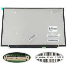 Матриця 13.3" M133NW4J R0 (1920*1200, 30pin(eDP, 300cd/m2 100% sRGB), LED, SLIM(без вушок та планок), матова, роз'єм праворуч внизу) для ноутбука