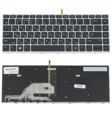 Клавіатура для ноутбука HP (ProBook: 430 G5, 440 G5) rus, black, silver frame, підсвічування клавіш NBB-120809