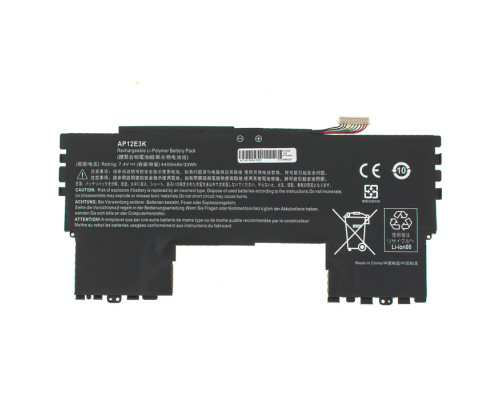 Батарея для ноутбука ACER AP12E3K (Aspire S7-191 (внутрешня батарея!!!) 7.4V 4400mAh 33Wh Black (KT.00403.008) NBB-123373