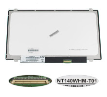 Матриця 14.0" NT140WHM-T01 touch (1366 * 768, 40pin (eDP), LED, SLIM (вертикальні вушка), глянець, роз'єм справа внизу) для ноутбука NBB-125005