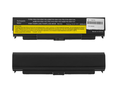 Батарея для ноутбука LENOVO 45N1148 (ThinkPad T540p, T440p, W540, L440, L540 series) 10.8V 4400mAh Black