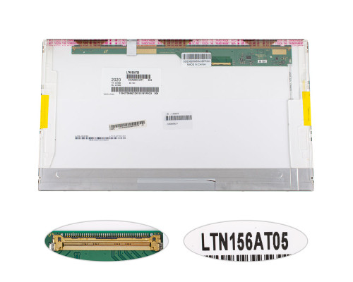 УЦІНКА! Матриця 15.6" LTN156AT05 (1366 * 768, 40pin, LED, NORMAL, матова, роз'єм зліва внизу) для ноутбука (renew) NBB-128925