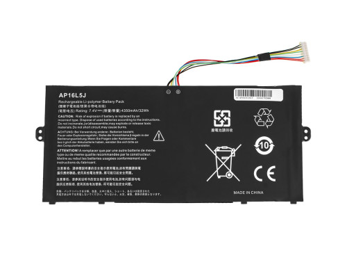 Батарея для ноутбука ACER AP16L5J (Swift SF514-52T) 7.4V 4350mAh Black NBB-132431