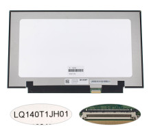 Матриця 14.0" LQ140T1JH01 (1366*768, 30pin(eDP), LED, SLIM (без планок та вушок), матова, роз'єм праворуч внизу) для ноутбука NBB-134049