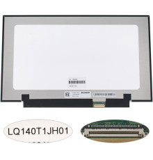 Матриця 14.0" LQ140T1JH01 (1366*768, 30pin(eDP), LED, SLIM (без планок та вушок), матова, роз'єм праворуч внизу) для ноутбука NBB-134049