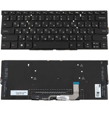 Клавіатура для ноутбука LENOVO (Yoga Slim 9-14ITL05) rus, black, без кадру, підсвічування клавіш (ОРИГІНАЛ)