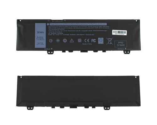 Батарея для ноутбука DELL F62G0 (Inspiron 13 5370, 7370, 7386) 11.4V 3166mAh 38Wh Black NBB-139826