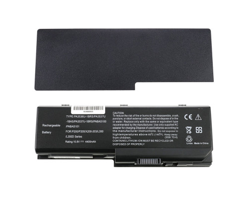 Батарея для ноутбука Toshiba PA3536 (Equium P200 Series, Satellite: L350 Series, L355 Series, L355D Series, P200 Series) 10.8V 4400mAh Black NBB-29359