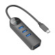 Хаб USB Borofone DH5 4-in-1 (Type-C to USB3.0*4)(L=0.2M) Колір Чорний 6941991104244 ma35194_3345269