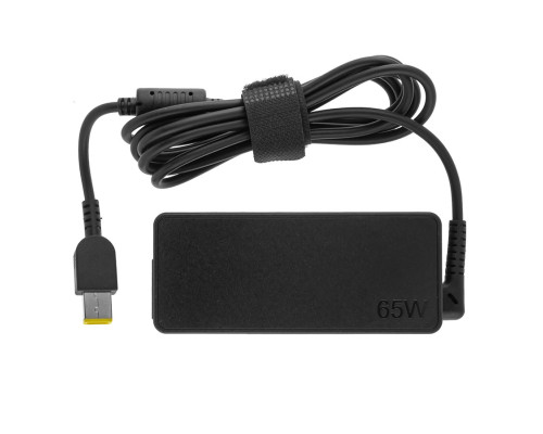 Оригінальний блок живлення для ноутбука LENOVO 20V, 3.25A, 65W, USB+pin (Square 5 Pin DC Plug), black, RECTANGULAR NBB-41148