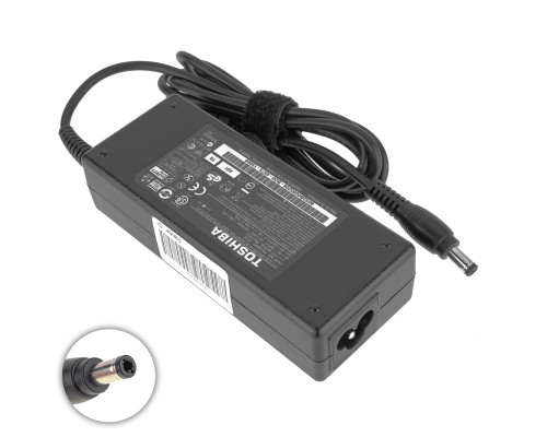 Блок живлення для ноутбука TOSHIBA 19V, 4.74A, 90W, 5.5*2.5мм, прямий роз'єм, black (без кабеля!)