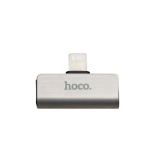 Перехідник Hoco LS24 Dual Lightning Converter М'ята упаковка Колір Сталевий 2020000381150