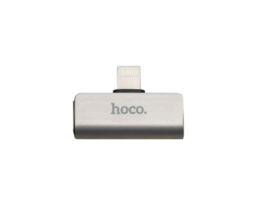 Перехідник Hoco LS24 Dual Lightning Converter М'ята упаковка Колір Сталевий 2020000381150