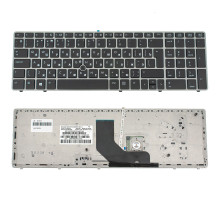 Клавіатура для ноутбука HP (ProBook: 6570b) rus, black, silver frame NBB-81813
